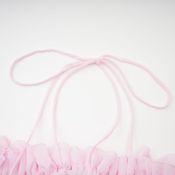 Levoire | Top Sans Bretelles Semi-Transparent Rose