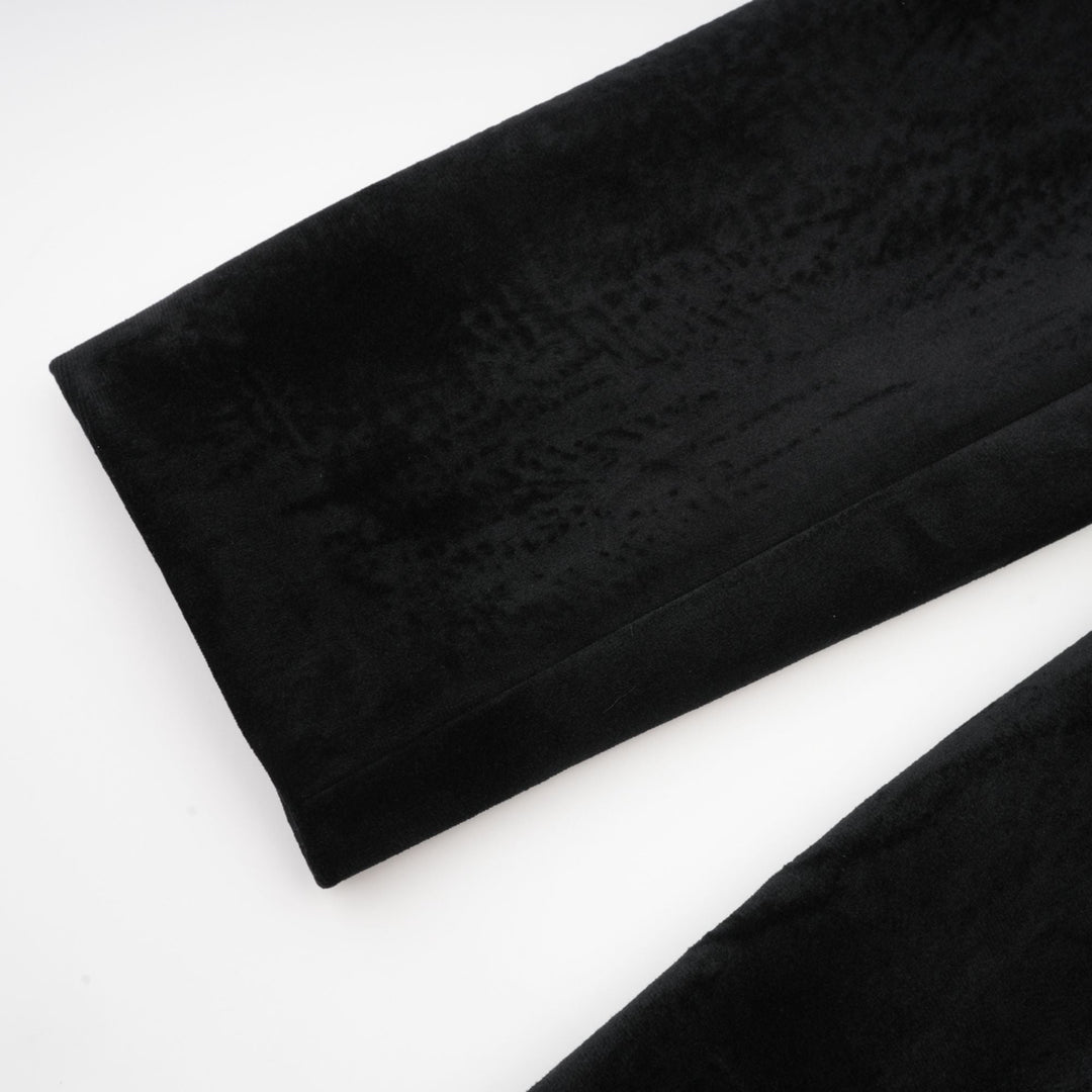 Levoire | Robe Mini En Velours Noir Ornée De Cristaux