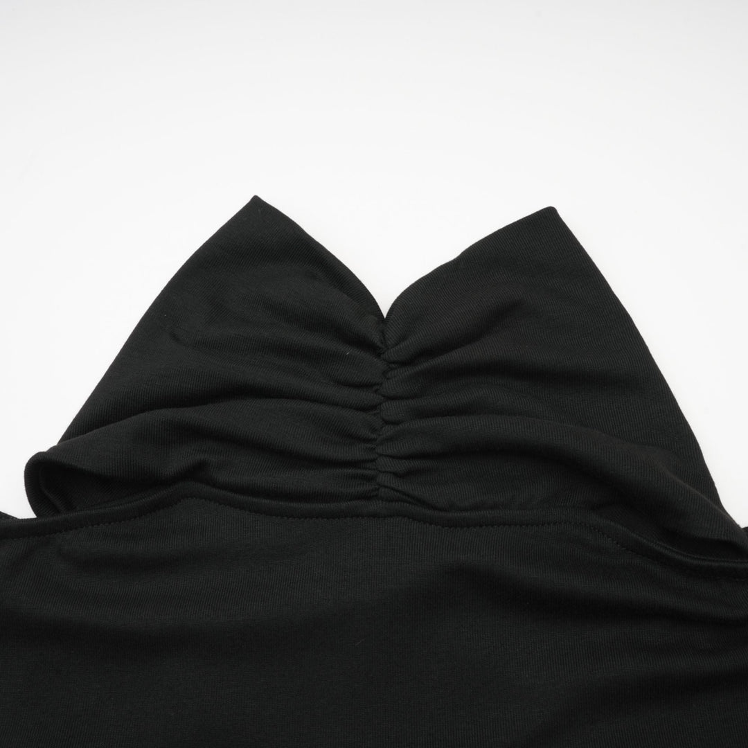 Levoire | Haut Extensible Noire En Jersey Avec Fronces