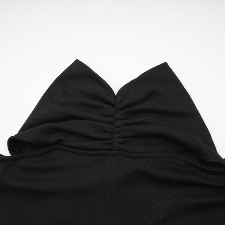 Levoire | Haut Extensible Noire En Jersey Avec Fronces