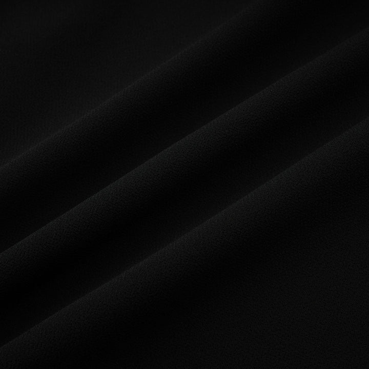 Levoire | Robe Midi Noire Plissée À Boutons Sur Le Devant
