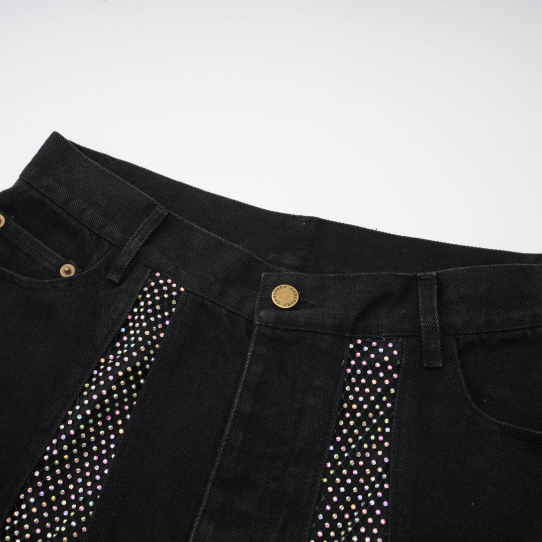 Levoire | Jeans À Jambes Larges Avec Panneaux En Mesh