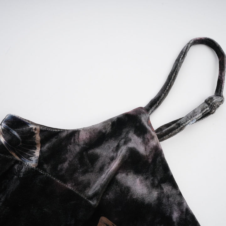 Levoire | Robe Midi En Velours À Imprimé Papillon Noir