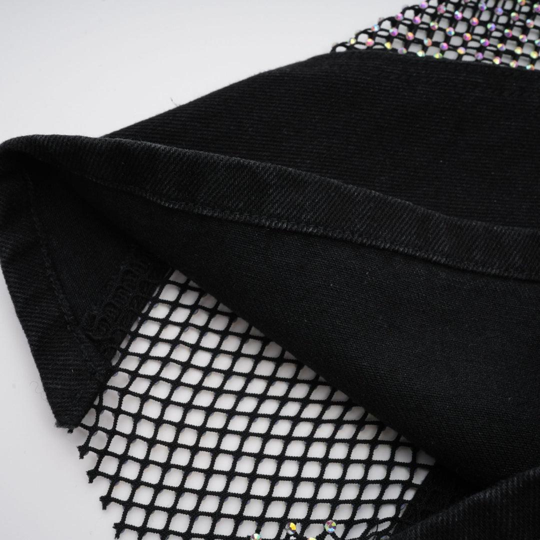 Levoire | Jeans À Jambes Larges Avec Panneaux En Mesh