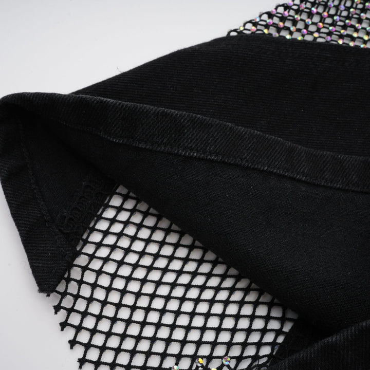 Levoire | Jeans À Jambes Larges Avec Panneaux En Mesh