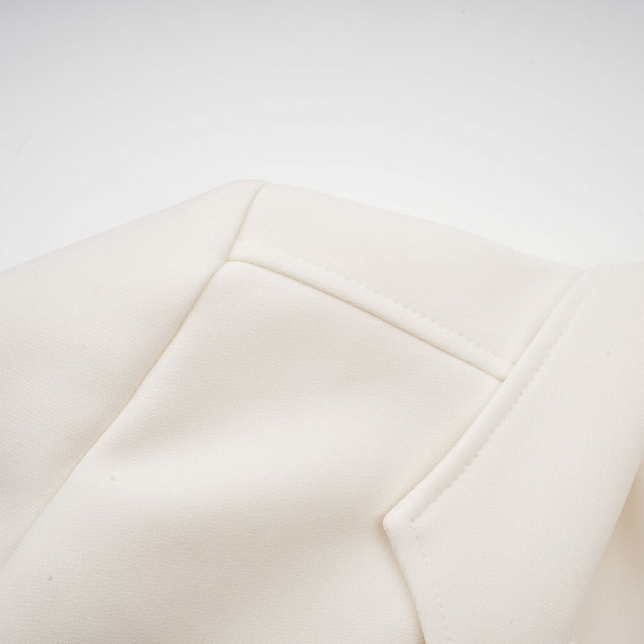 Levoire | Veste Bleue À Bordure En Dentelle & Jupe Ensemble Coordonné