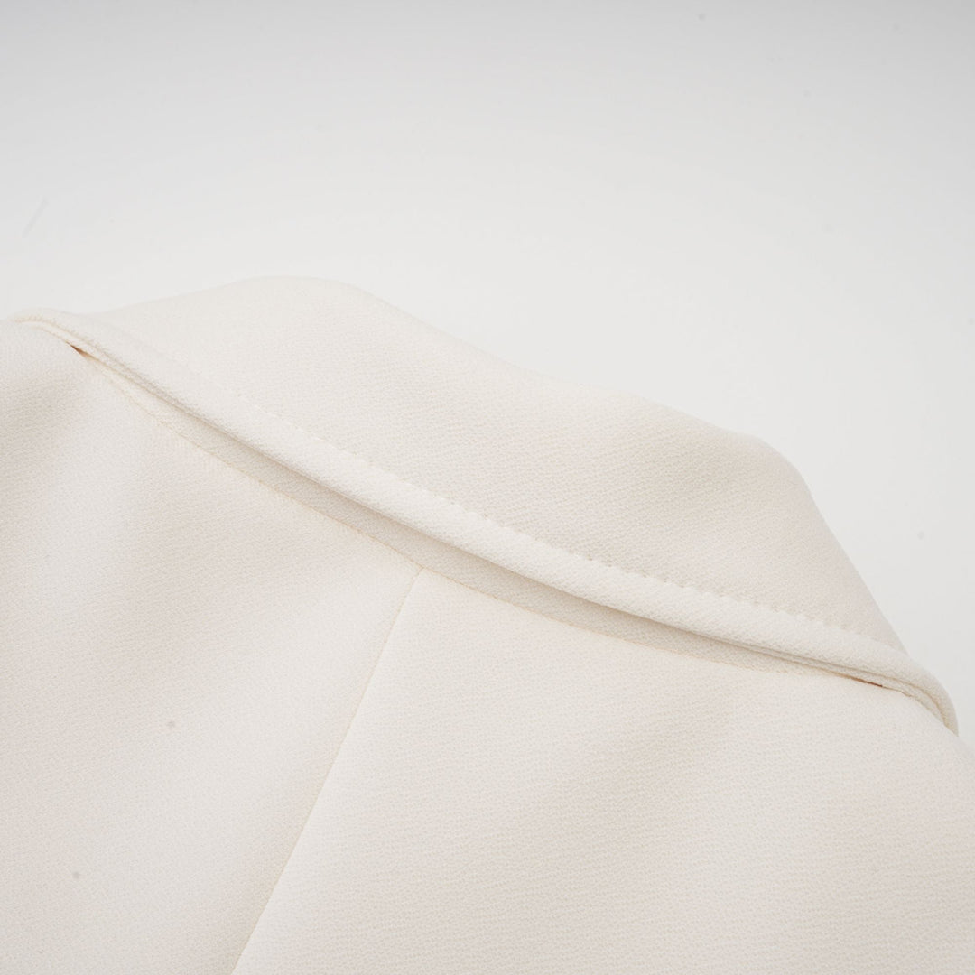 Levoire | Veste Bleue À Bordure En Dentelle & Jupe Ensemble Coordonné