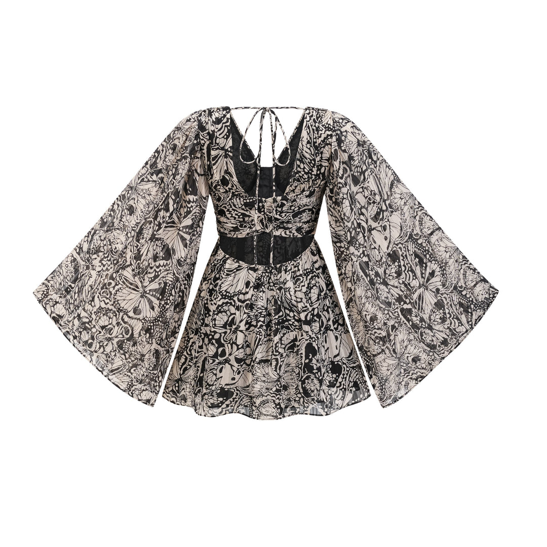 Levoire | Imprimé À Motif Robe Mini À Encolure En V