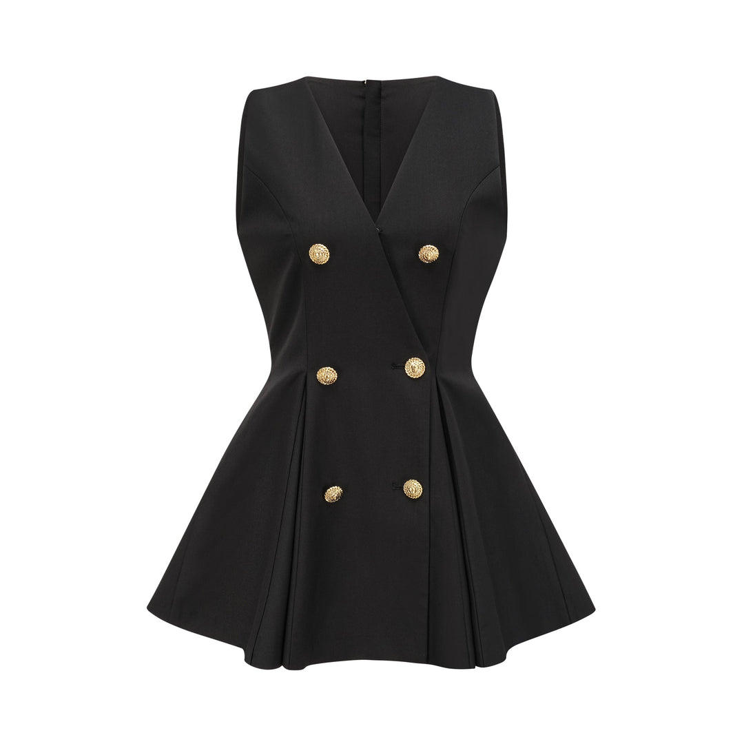 Levoire | Robe Mini Flare À Double Rangée