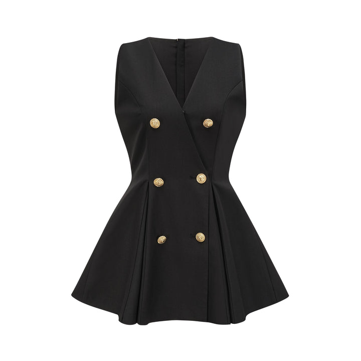Levoire | Robe Mini Flare À Double Rangée