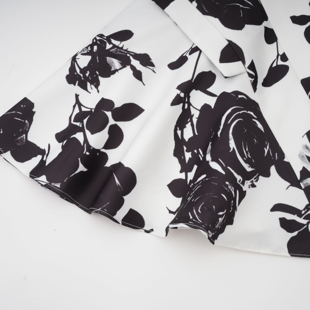 Levoire | Motif Floral Chemise & Jupe Ensemble Assorti
