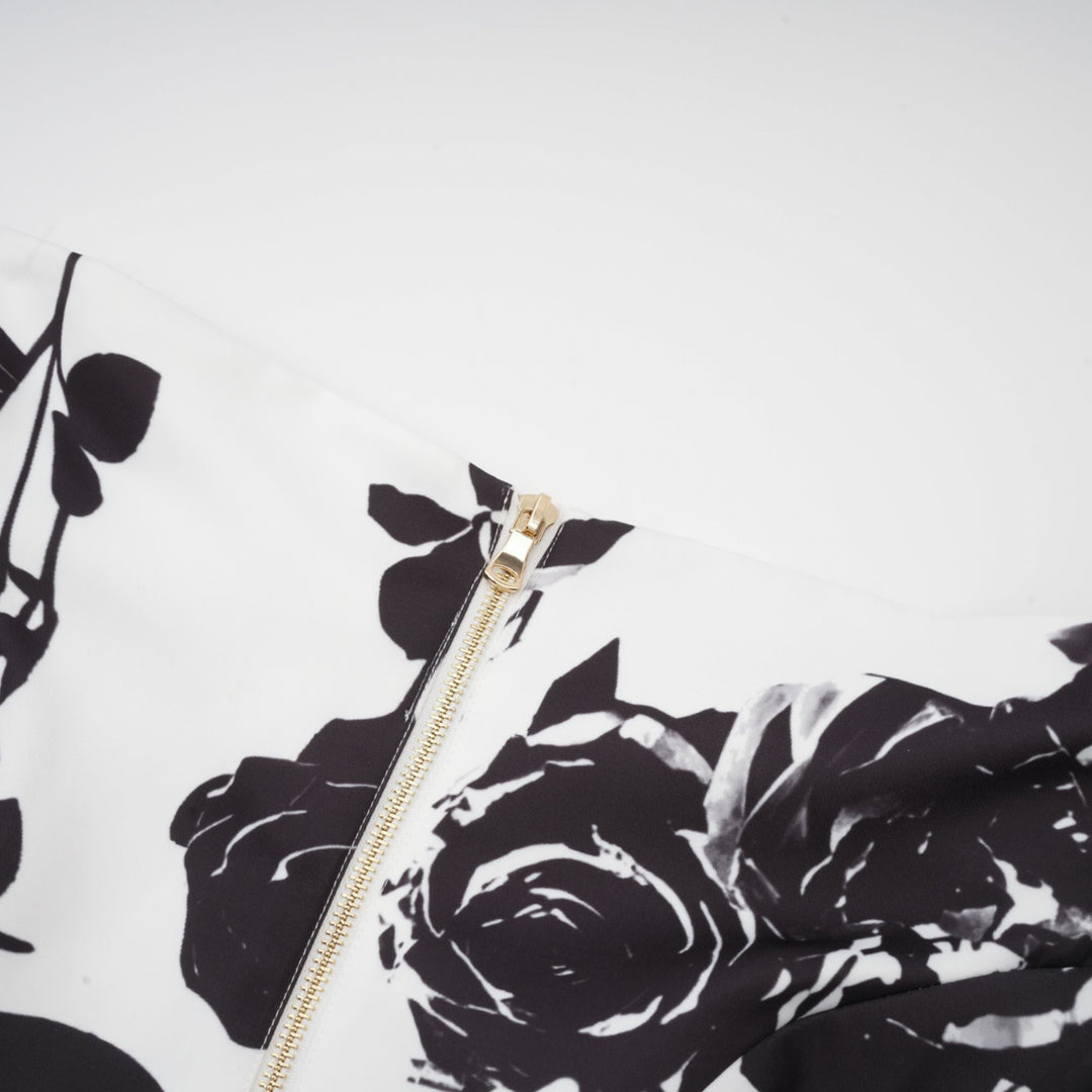 Levoire | Motif Floral Chemise & Jupe Ensemble Assorti
