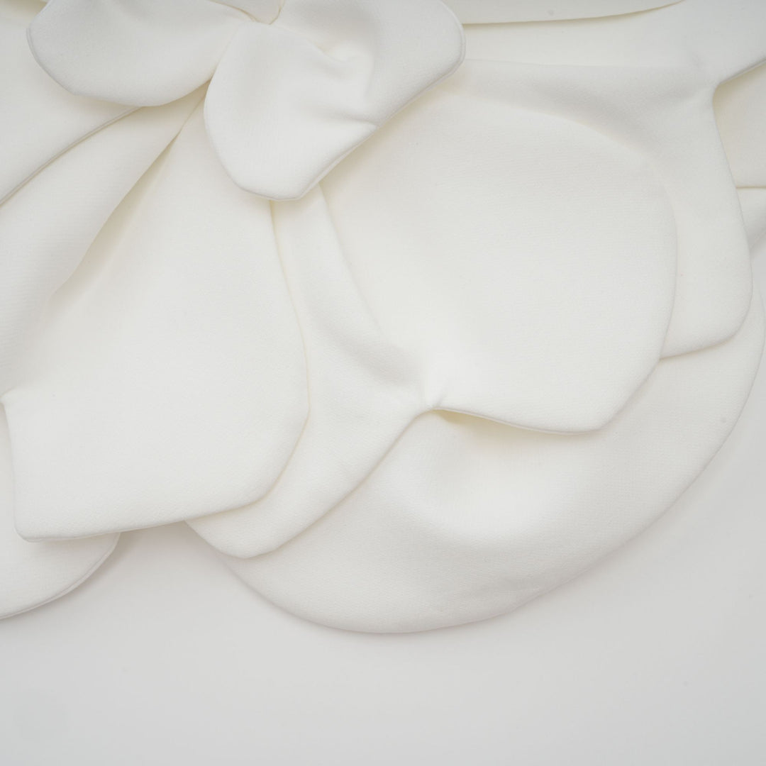 Levoire | Blanc Fleurs Top Épaules Dégagées