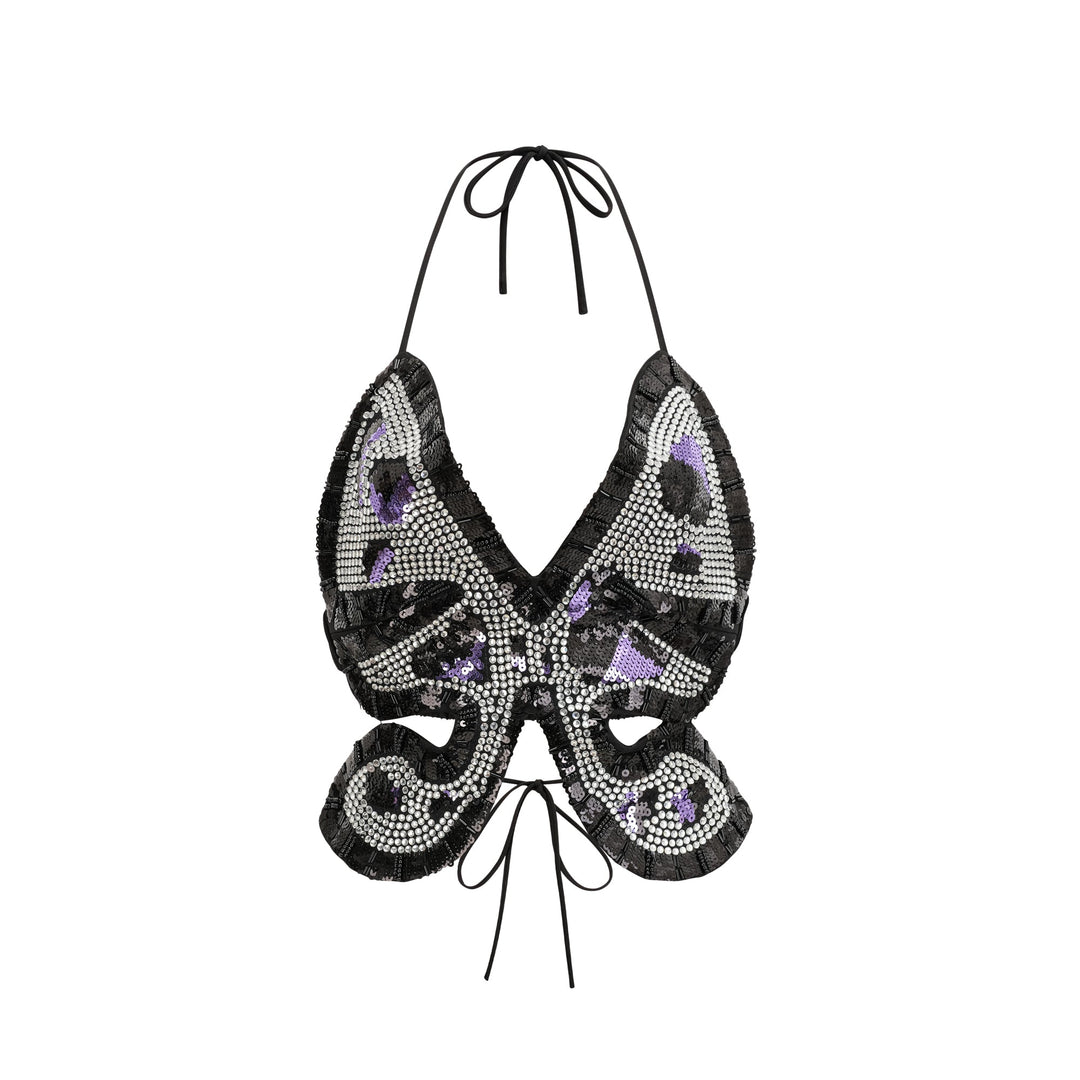 Levoire | Top Décoré Papillon Noir