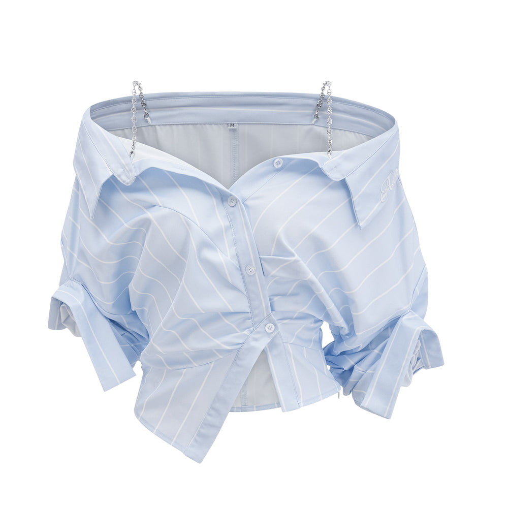 Levoire | Blouse Rayée Off-Shoulder