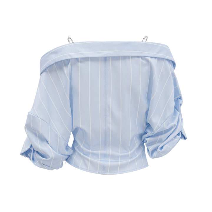 Levoire | Blouse Rayée Off-Shoulder
