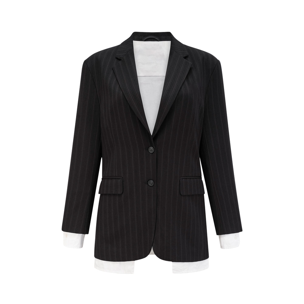 Levoire | Simple Veste À Rayures Poitrine