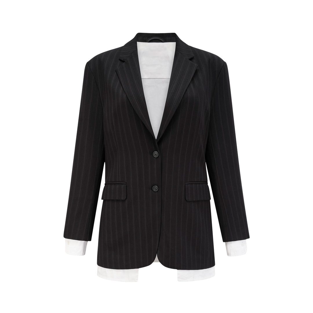 Levoire | Simple Veste À Rayures Poitrine