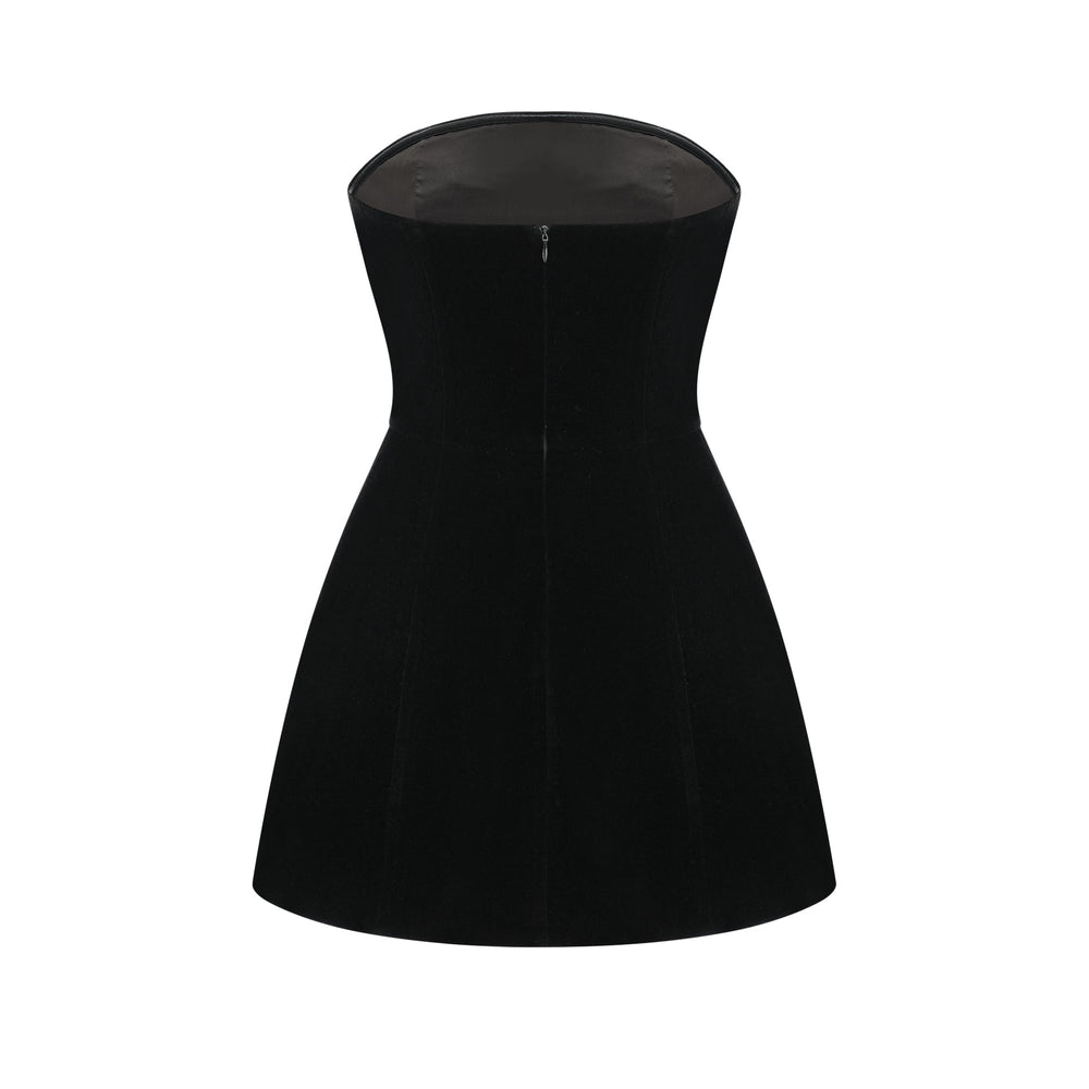 Levoire | Robe Mini En Velours Ornée De Cristaux