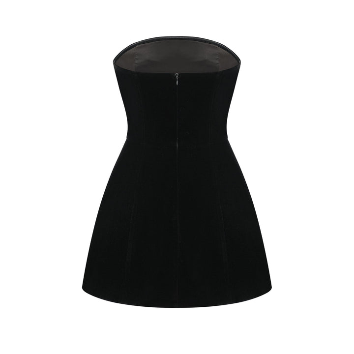 Levoire | Robe Mini En Velours Ornée De Cristaux