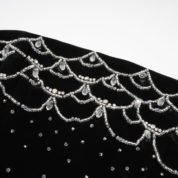 Levoire | Robe Mini En Velours Ornée De Cristaux