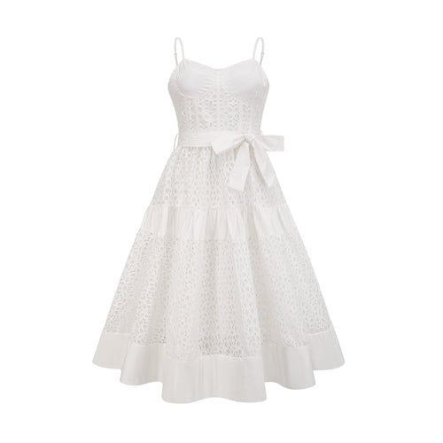 Levoire | Ceinture Cut Out Coton Midi Robe