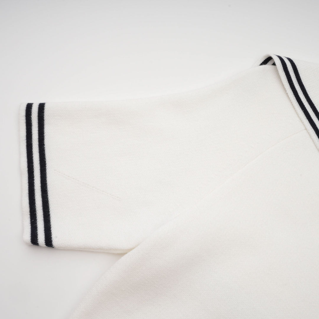 Levoire | Col Bateau Coton Manches Courtes Robe Mini