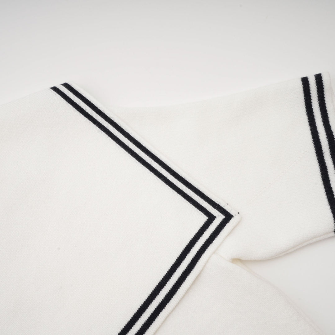Levoire | Col Bateau Coton Manches Courtes Robe Mini