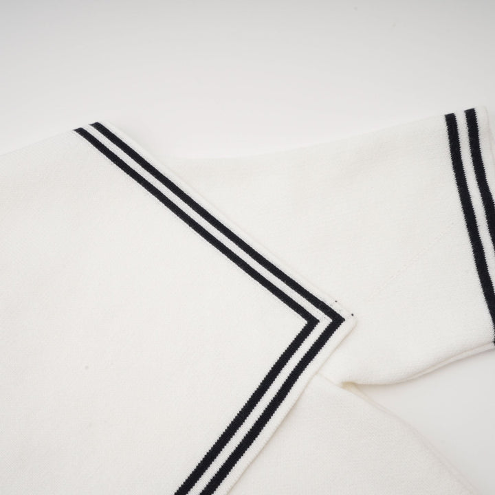 Levoire | Col Bateau Coton Manches Courtes Robe Mini