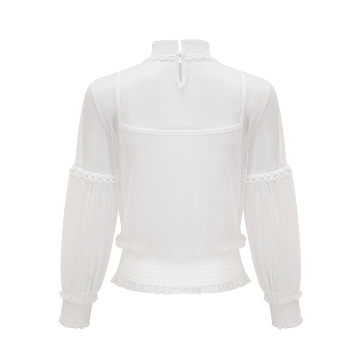 Levoire | Fleurs Top Semi-Transparent