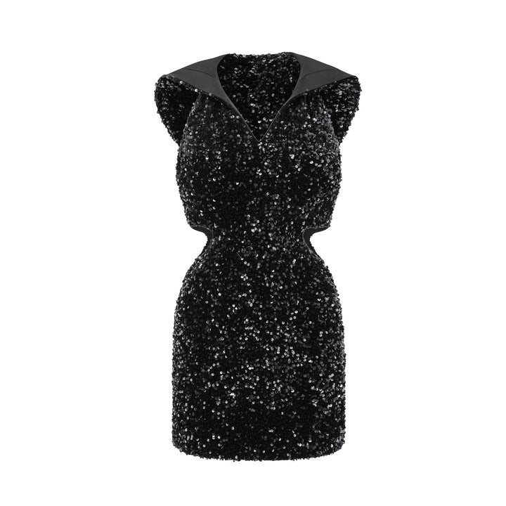 Levoire | Robe Mini À Capuche Avec Paillettes