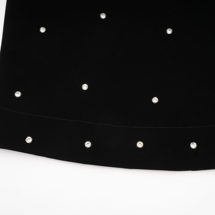 Levoire | Robe Midi En Velours Noir Ornée