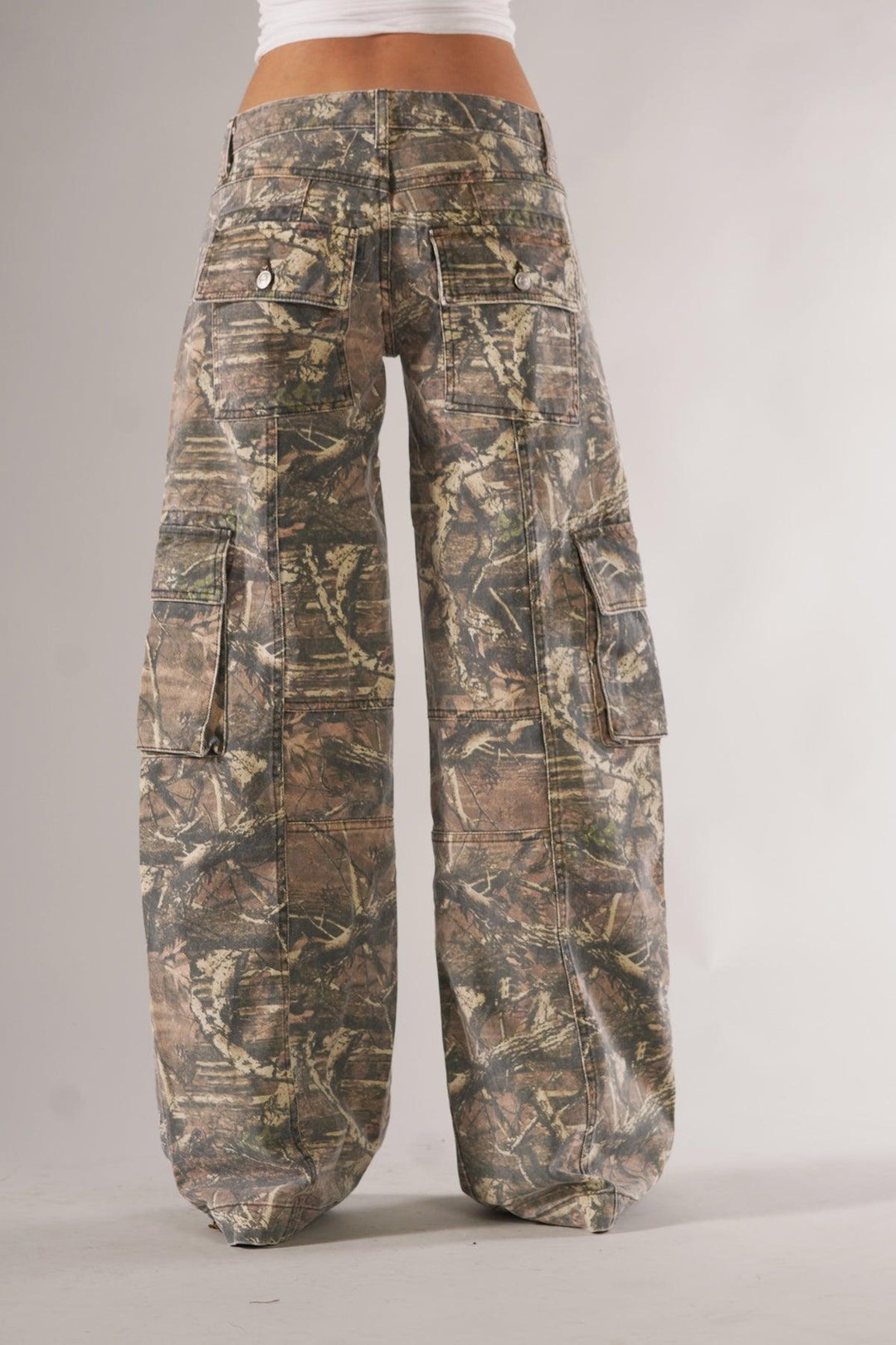 Levoire | Pantalons Cargo Camouflage À Jambe Large Pour Femmes