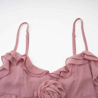 Levoire | Robe Midi Plissée Faux Fleur