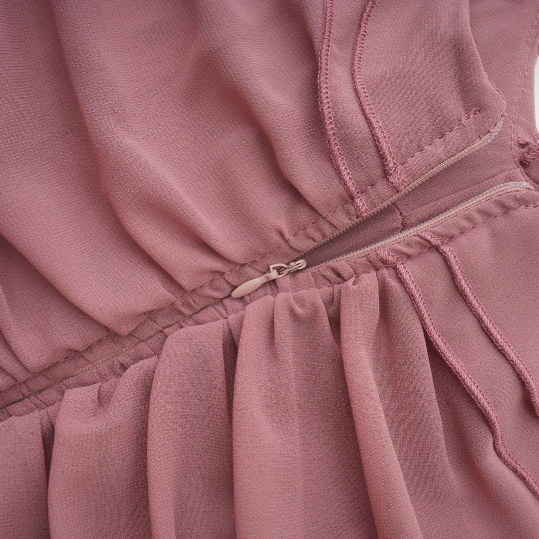 Levoire | Robe Midi Plissée Faux Fleur