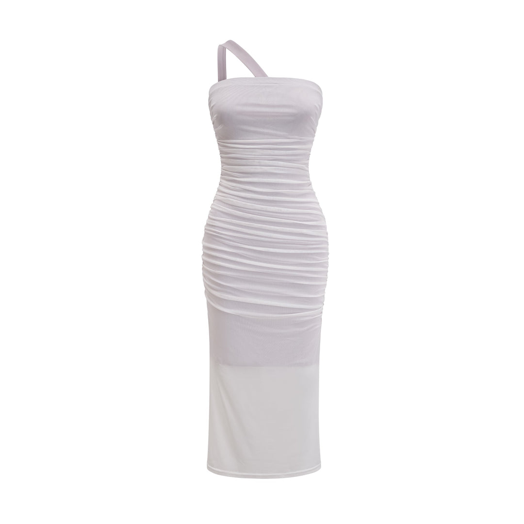 Levoire | Robe Midi Plissée À Epaule Dénudée