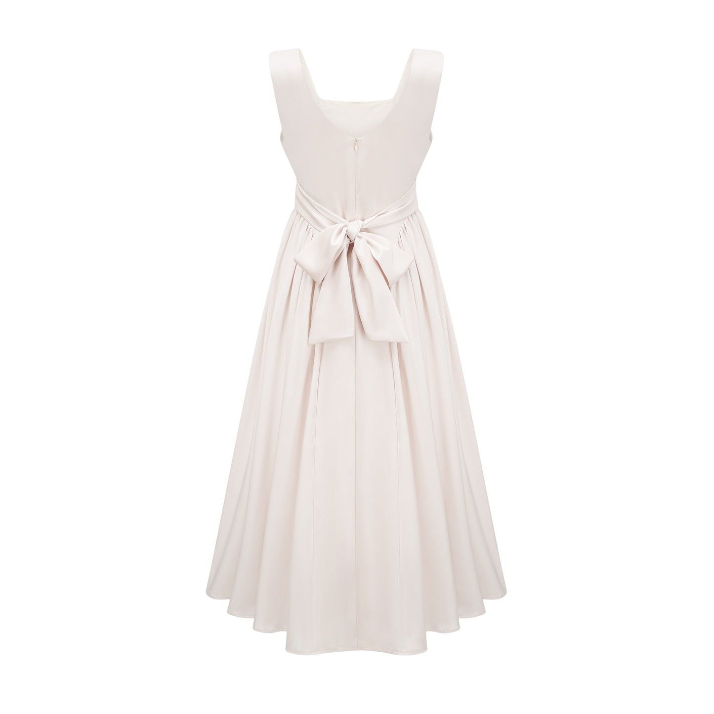 Levoire | Robe Midi Plissée À Col Rectangulaire