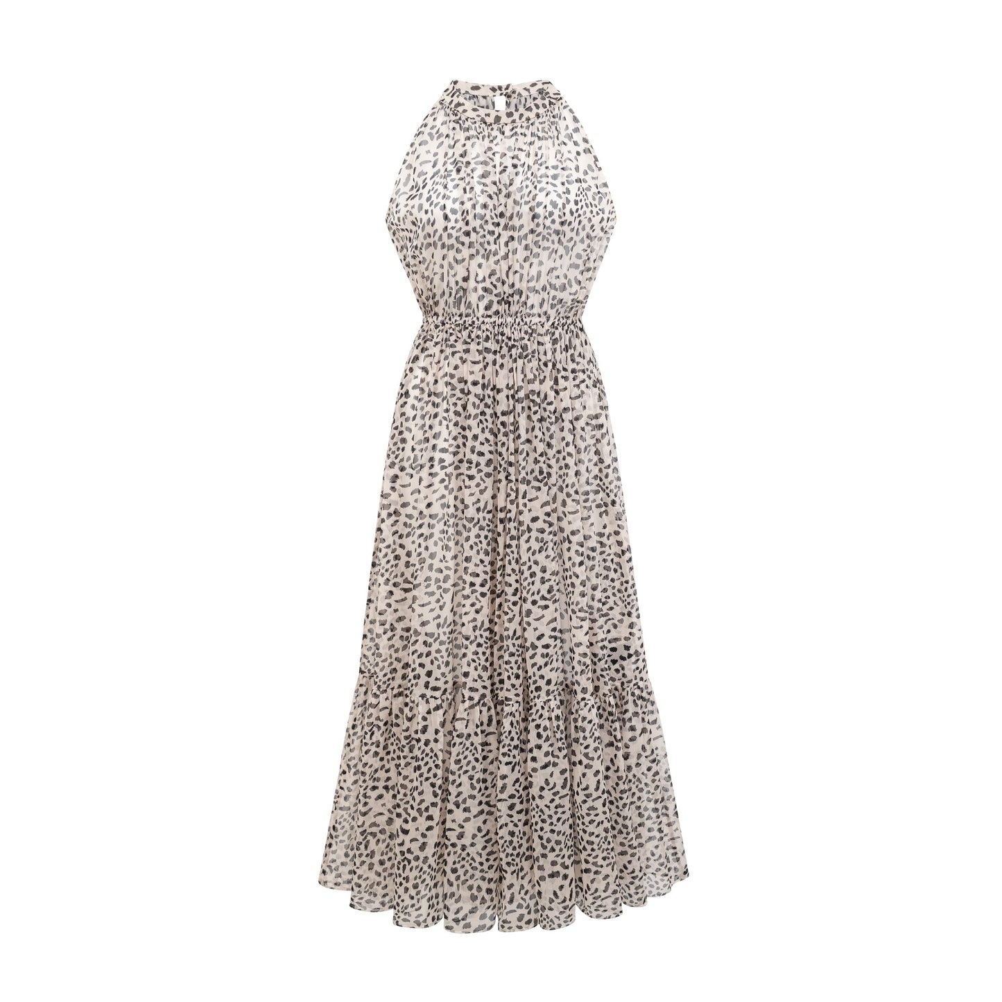 Levoire | Robe Midi Sans Manches À Motif Léopard