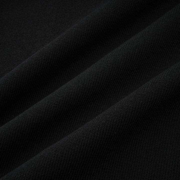 Levoire | Noir Ensemble De Volants Ornés Robe Mini Tricot