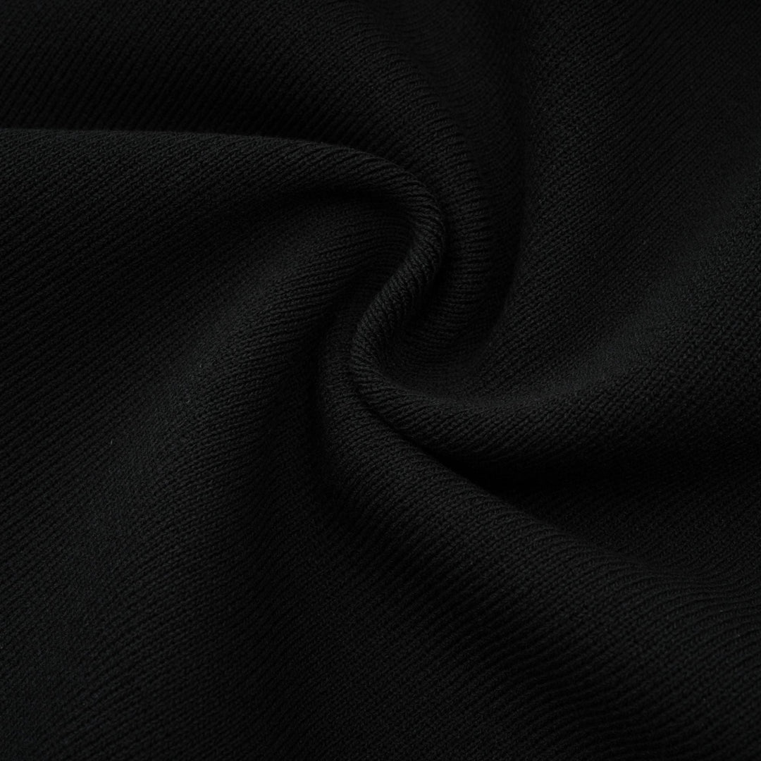 Levoire | Noir Ensemble De Volants Ornés Robe Mini Tricot