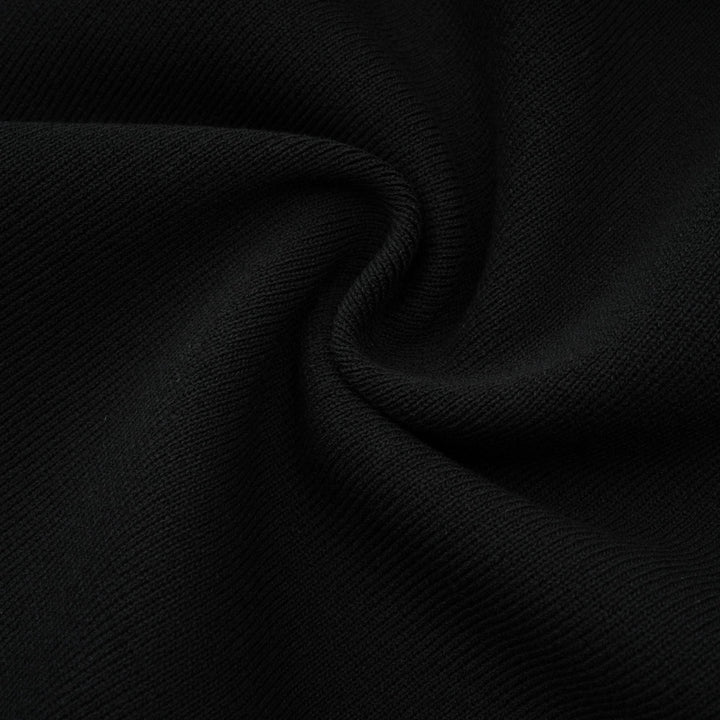Levoire | Noir Ensemble De Volants Ornés Robe Mini Tricot