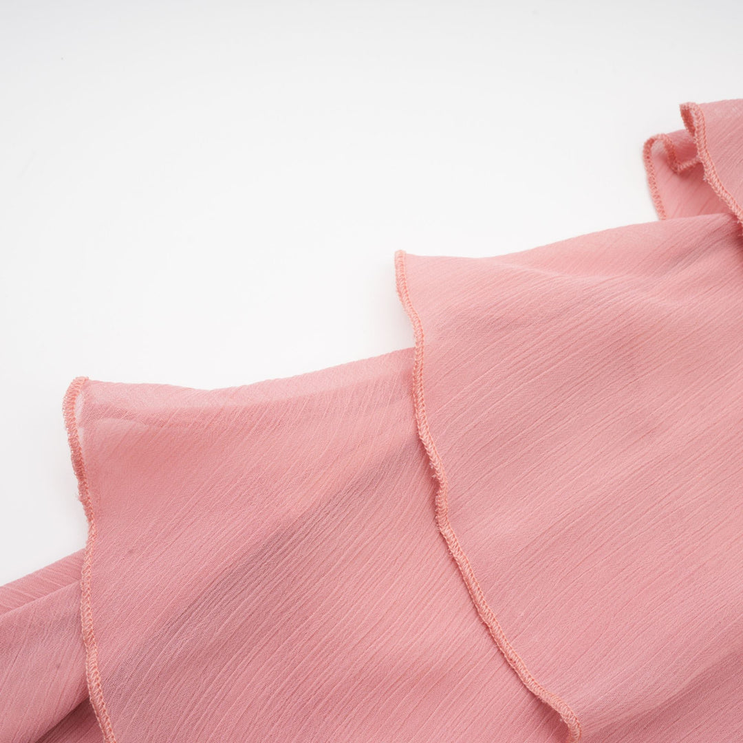 Levoire | Robe Mini À Col Montant Rayée Rose