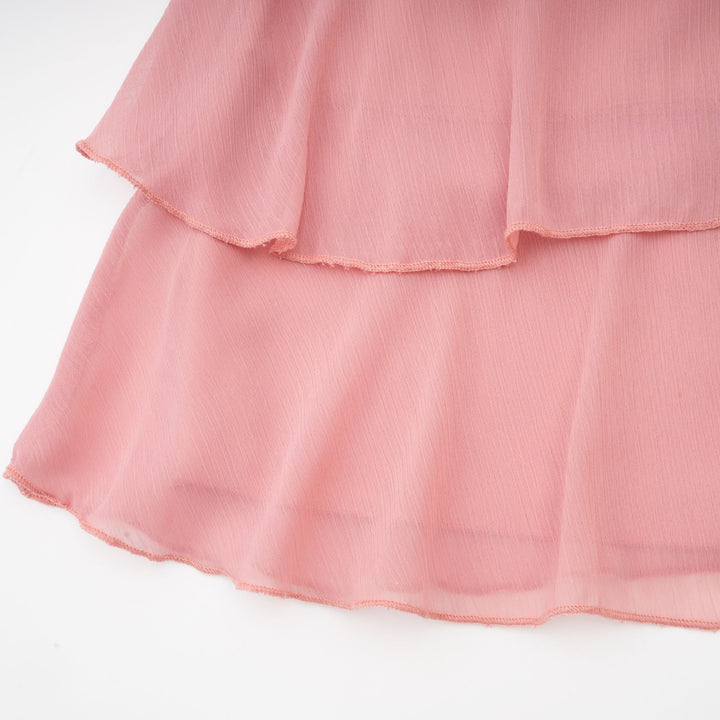 Levoire | Robe Mini À Col Montant Rayée Rose