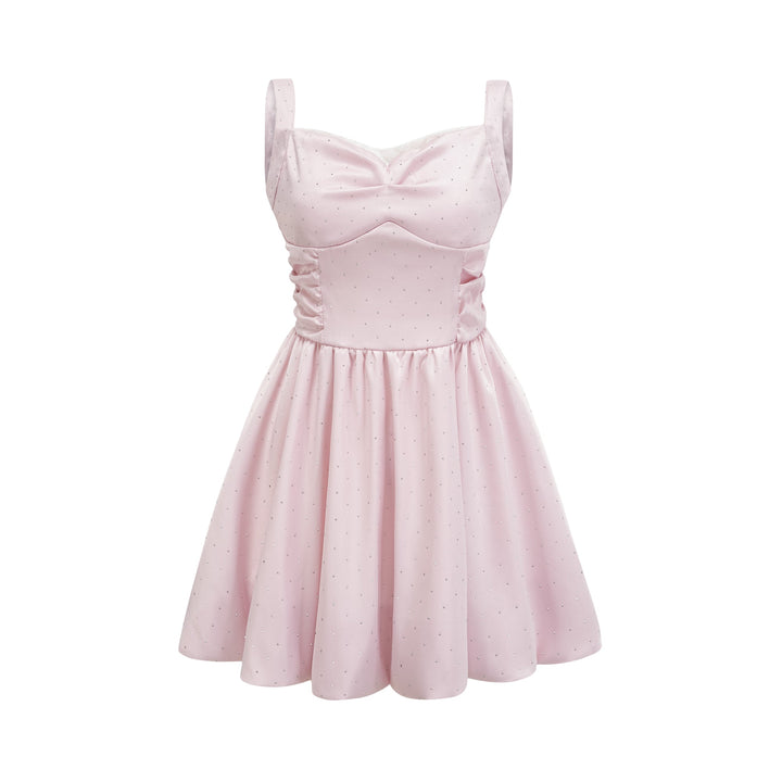 Levoire | Robe Mini Ornée De Strass Rosa