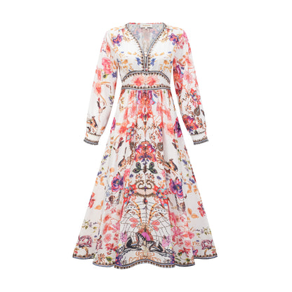 Levoire | Robe Maxi À Col En V Fleuri