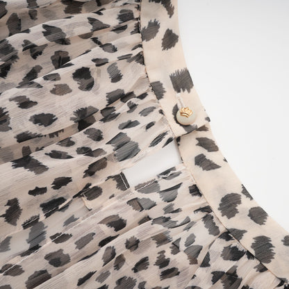 Levoire | Robe Midi Sans Manches À Motif Léopard