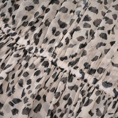 Levoire | Robe Midi Sans Manches À Motif Léopard