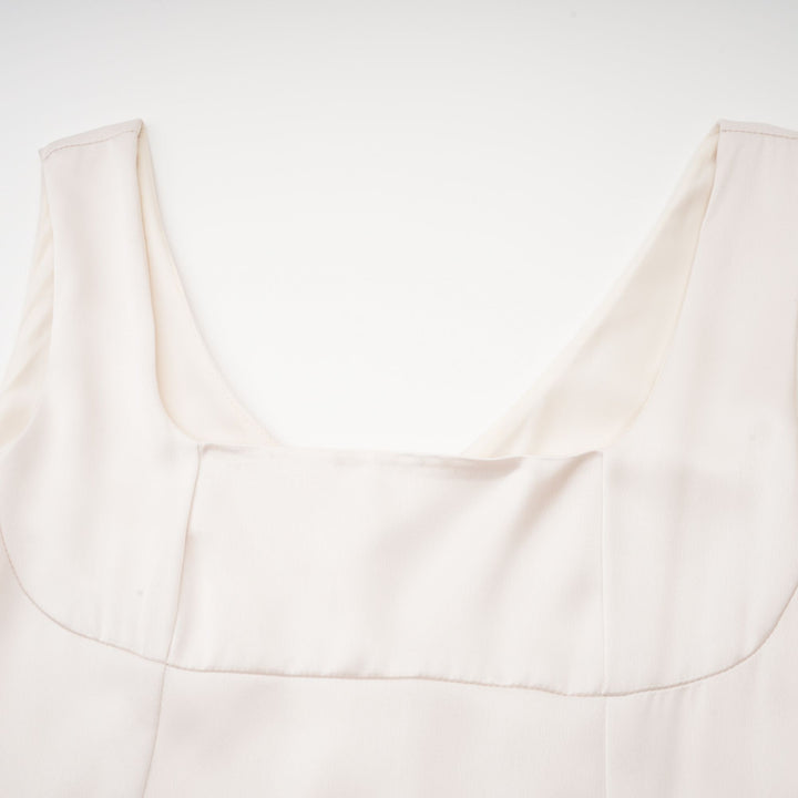 Levoire | Robe Midi Plissée À Col Rectangulaire
