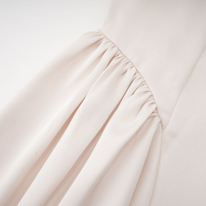 Levoire | Robe Midi Plissée À Col Rectangulaire
