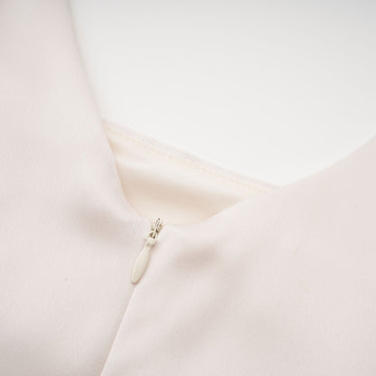 Levoire | Robe Midi Plissée À Col Rectangulaire